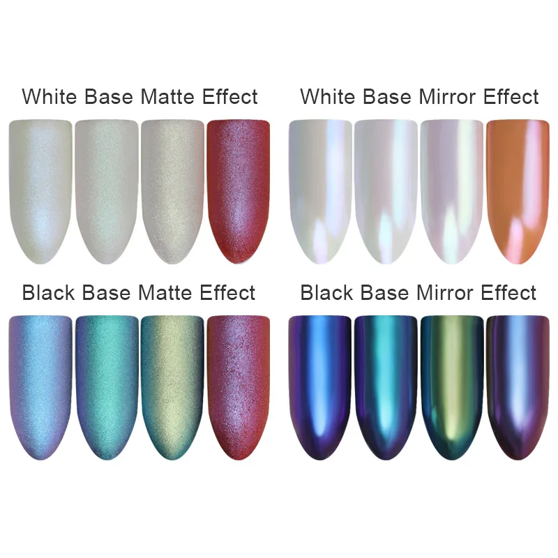 1 коробка г зеркальный набор с блестящим порошком для ногтей хромированный