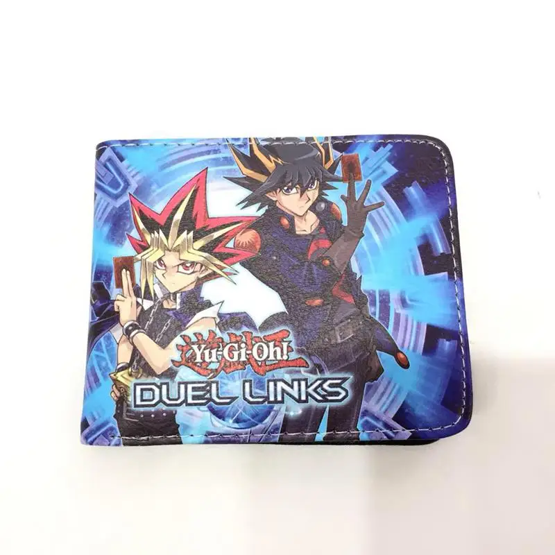 Аниме Yu-Gi-Oh, голубые глаза, белый дракон, монета, кошельки, мультяшная игра, двойной кошелек для студентов, детский подарок для подростков