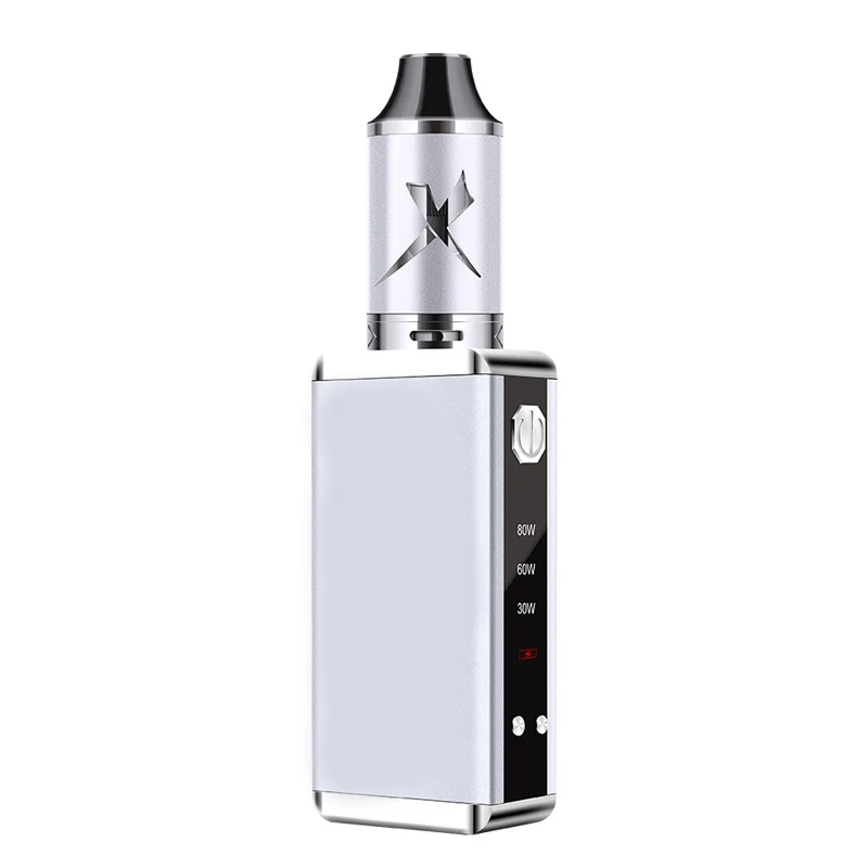 Металлическая 80 Вт электронная сигарета с 2200 мАч батареей Vape ручка сигареты бак