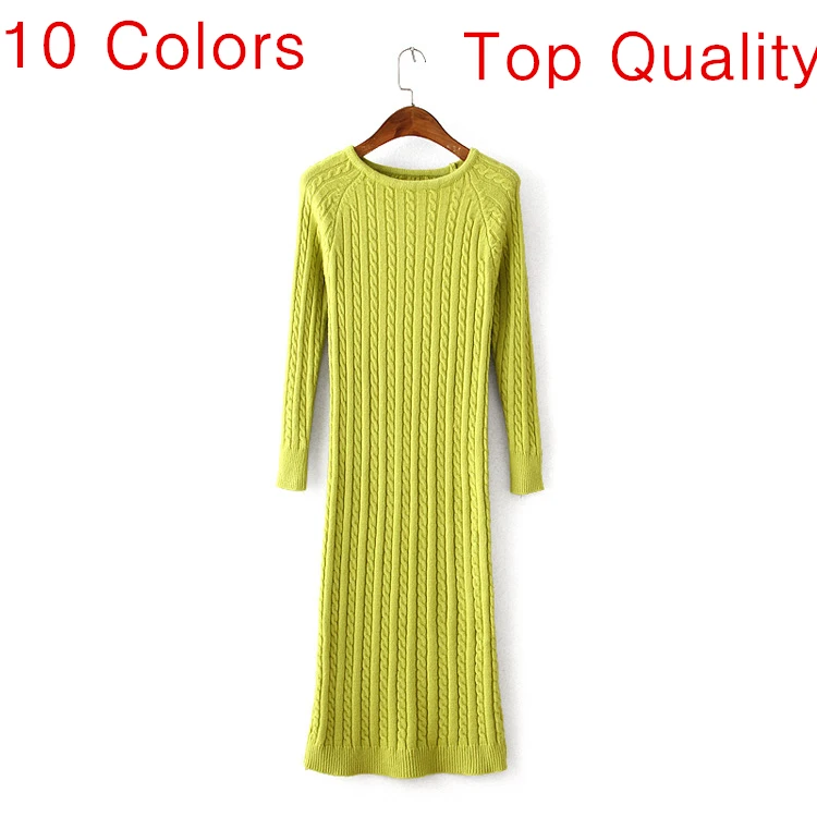 

Women Twist Back Slit OL Sweater Dress Slim vestido de festa Knitted Autumn vestidos Office Long Dress Women Sweaters Pullovers