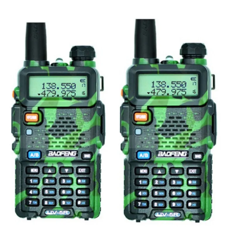 Camouflage 2 шт. UV5R двухстороннее радио Pofung BF-UV5R fm-трансивер UV 5R Любительская yaesu cb радиостанция telsiz Baofeng UV-5R рация - Цвет: Camouflage
