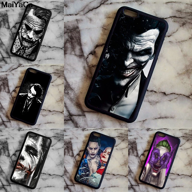 MaiYaCa JOKER BATMAN GOTHAM MARVEL Suicide для iPhone 4S 6S 7 8 Plus X XR XS MAX черный мягкий чехол телефона