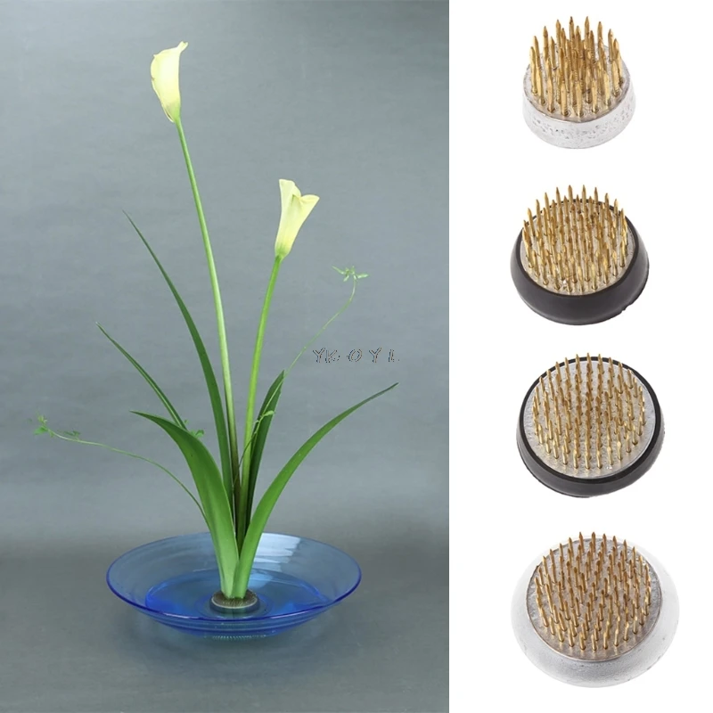 

Круглая Цветочная лягушка Ikebana Kenzan с резиновой прокладкой, предметы для творчества