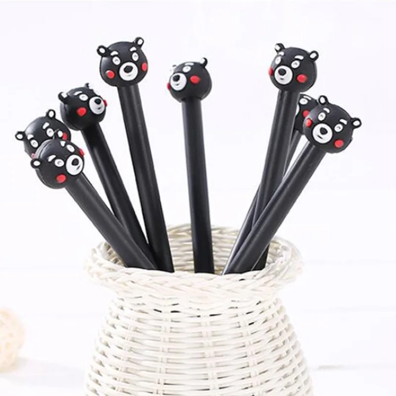 1 шт./лот Прекрасный 3D черный медведь дизайн Черная гелевая ручка авторучка для