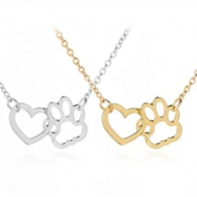 Женское ожерелье с кулоном в виде щенячьей лапы милое животное собака кошка