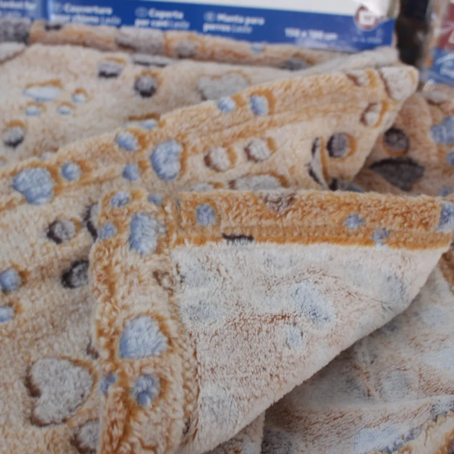 Лапа принт собака щенок кошка домашнее флисовое мягкое одеяло коготь следа ноги