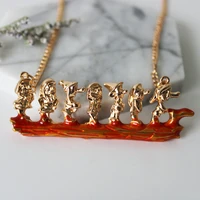 2018 new fashion gold a fairy tale pendent medieval collection the seven dwarfs pendant necklace