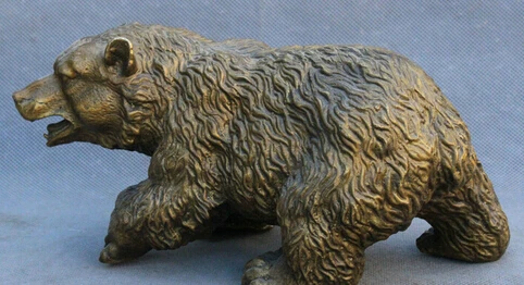 

Бесплатная доставка, на возраст от 0 до 8 авиапочту Китая (China китайский фэншуйская бронза Медь Животные Ursus Статуэтка медведя Скульптура