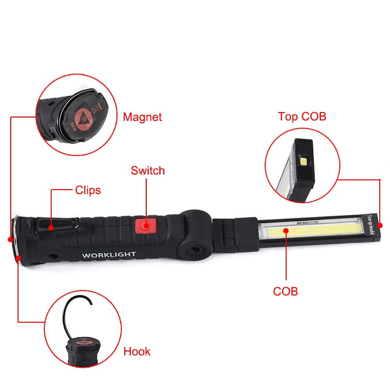 Коба работы УДАРА светильник светодиодный свет зарядка от usb flash