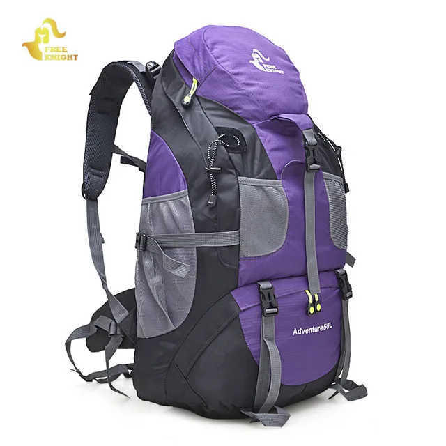 Purple Походные рюкзаки для мужчин 50л, походные рюкзаки для путешествий для женщин, спортивная сумка, сумка для альпинизма на открытом воздухе - Цвет: Purple