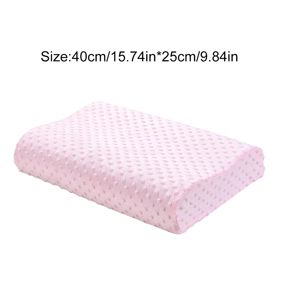 pink 40x25cm Ортопедическая подушка из пены ортопедическая латексная подушка для шеи волокна медленный отскок мягкие шейные подушки для здоровья - Цвет: pink 40x25cm