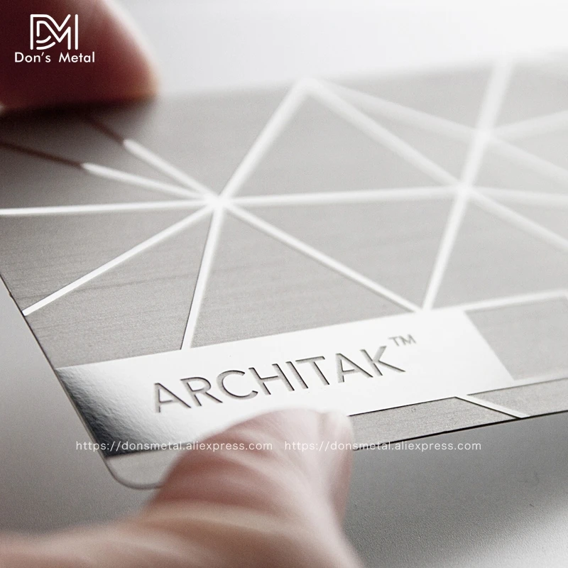 Металлическая металлическая визитная карточка дизайн карты участника