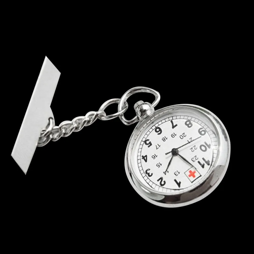 Large Face Nurses Pocket Fob Watch On A Bar With Brooch Back Silver Color Promotion Relogio Masculino | Наручные часы