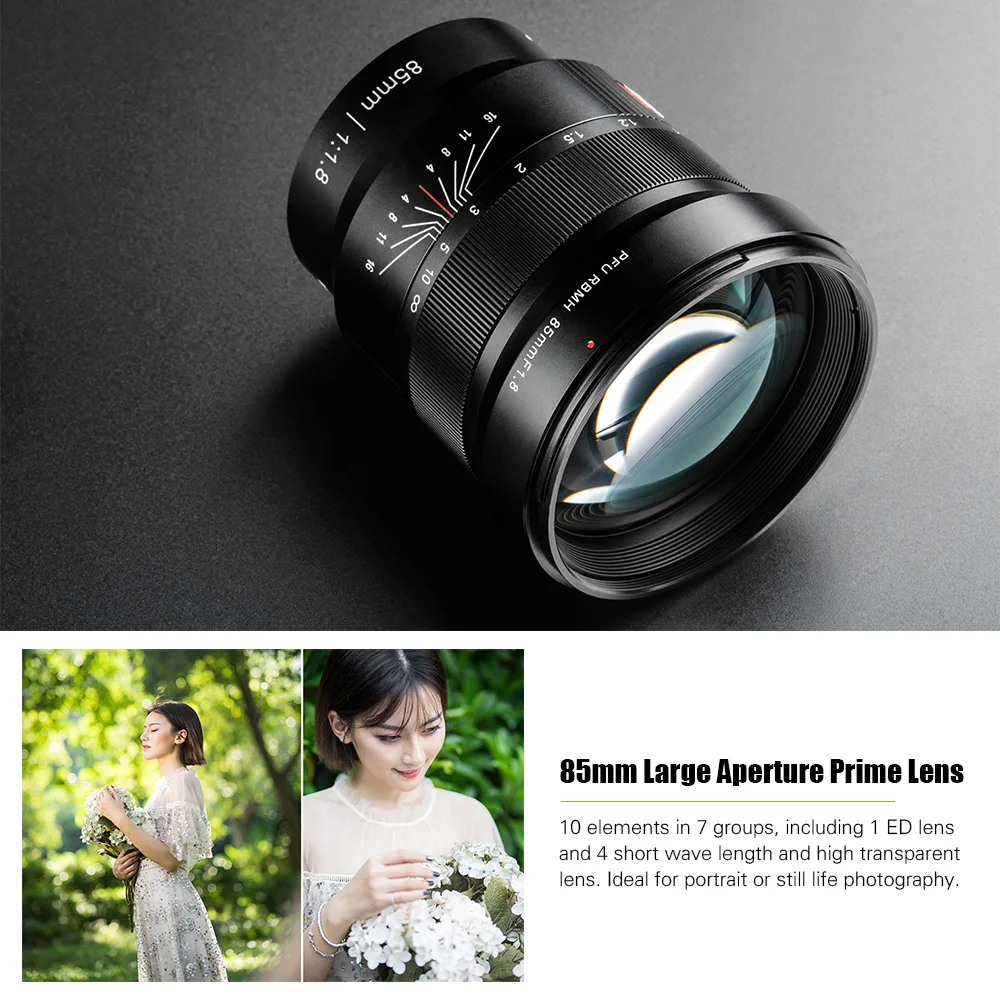 Viltrox PFU RBMH 85 мм F1.8 Большая диафрагма полная Рамка ручная фокусировка объектив с фиксированным фокусом для камеры sony E-Mount