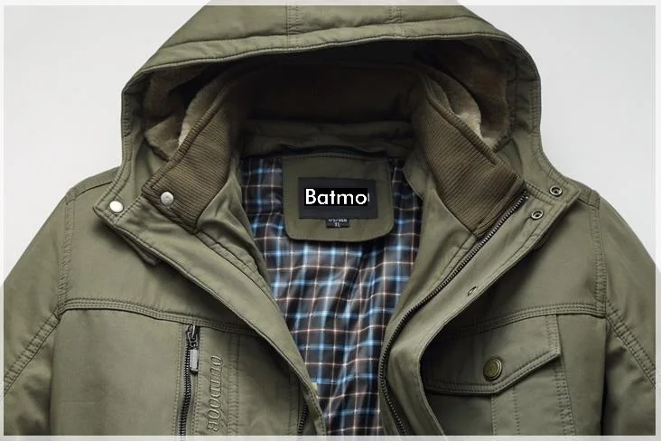 Batmo 2018 Новое поступление зимние высококачественные толстые куртки с капюшоном