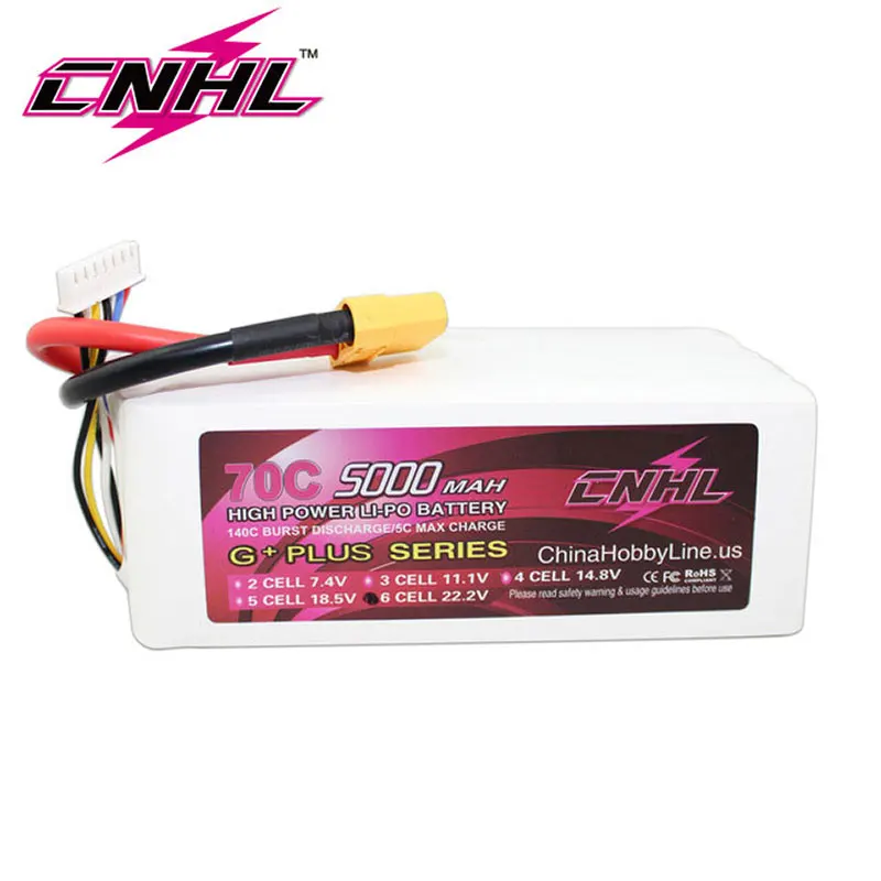 Аккумулятор CNHL G + PLUS 5000 мАч 22 2 в 6S 70C Lipo для самолета вертолета Jet Edf Speedrun с разъемом
