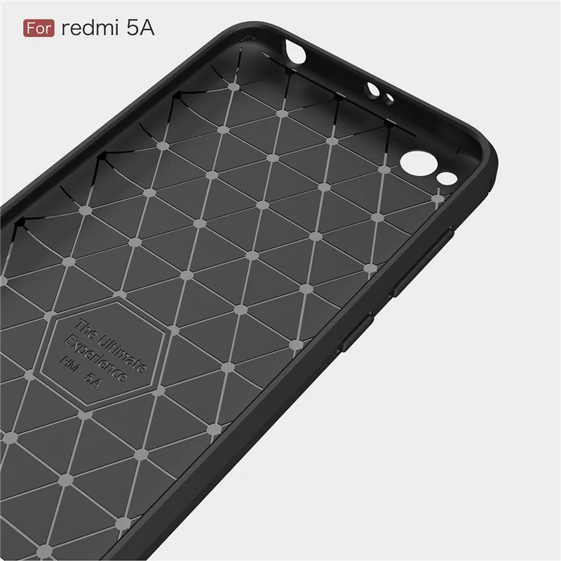 SRHE для Xiaomi Redmi 5A Чехол Мягкий ТПУ силиконовый бампер чехол из углеродного волокна