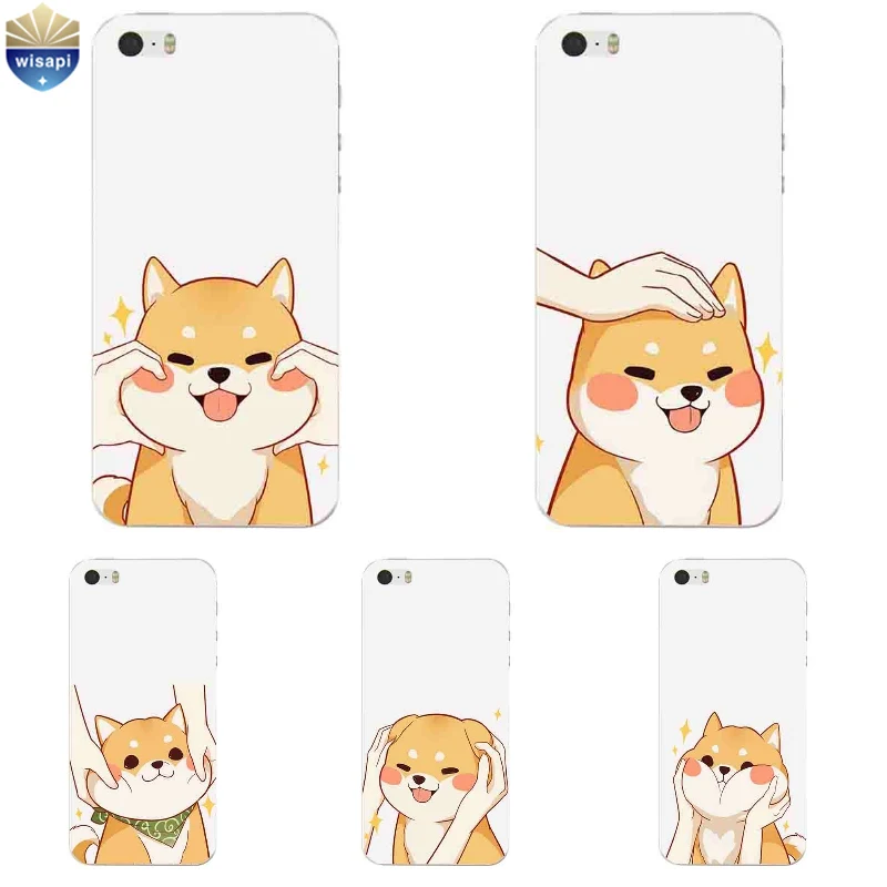Чехол для iPhone SE чехол 5G 5S 4 0 дюйма 5C мягкий из ТПУ с рисунком Шиба|for iphone|case for phone 4case