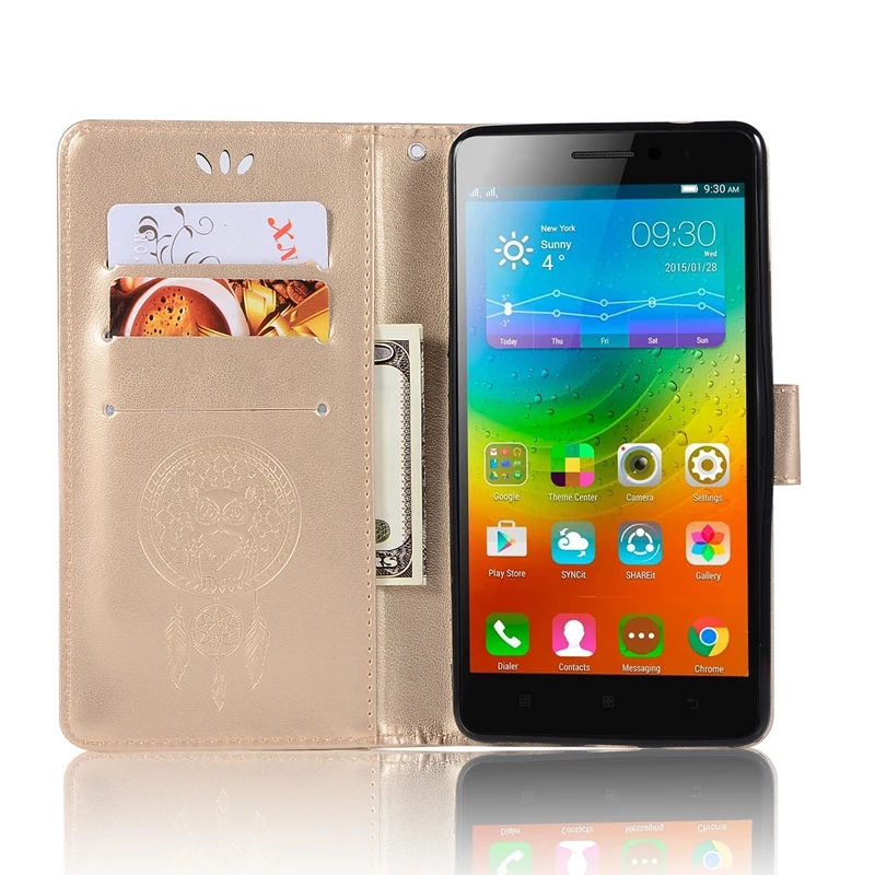 Чехол Etui для Lenovo K6 Note Роскошный кожаный бумажник с совой откидной K53a48 K6Note корпус