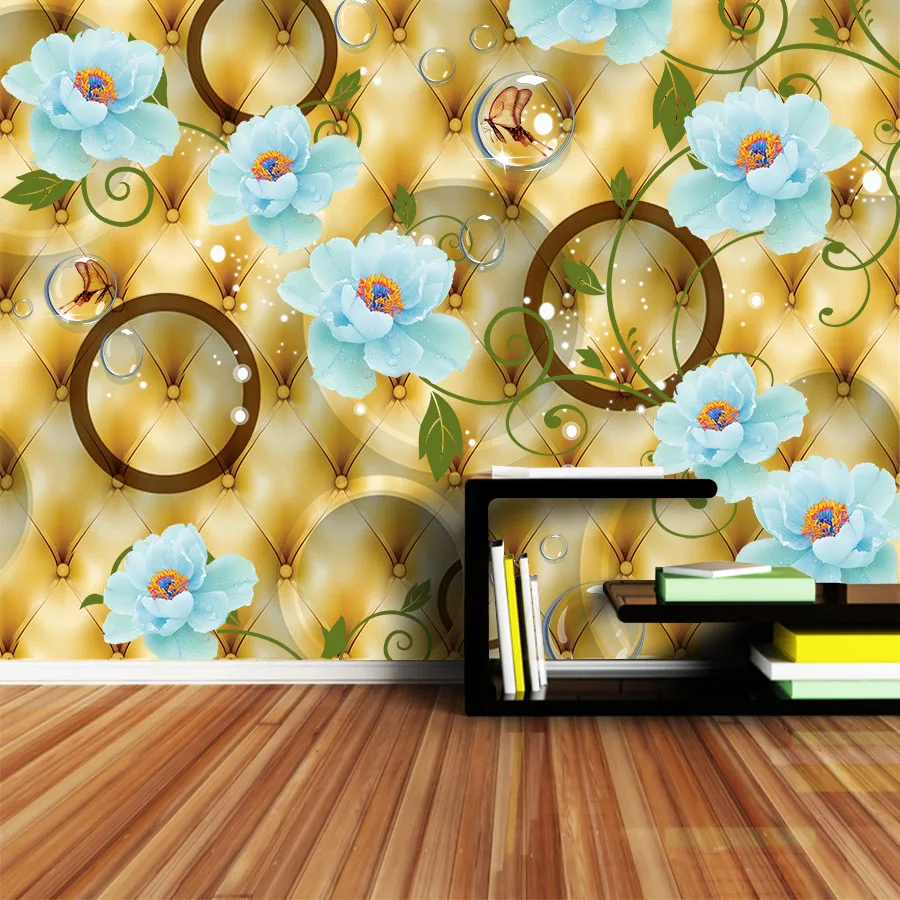 

Murals Photo Wallpaper for Walls in Rolls 3d on the Wall Wallpapers Paper Home Decor 3 d Living Room European Luxury Floral Art