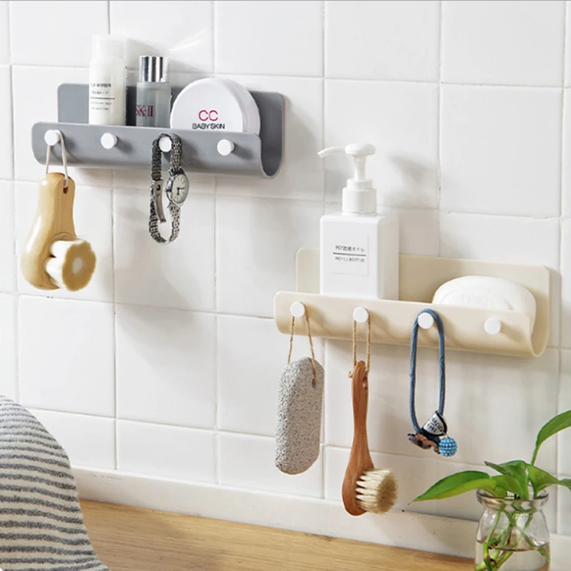 Многофункциональный кухонный держатель для хранения полка на стене DIY дисплей