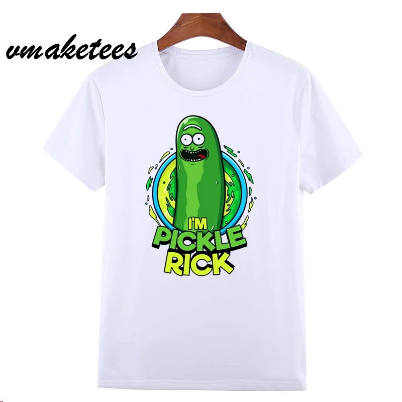 Pickle rick Футболка мужская Rick and morty новая аниме забавная футболка Летняя футболка Рик Морти крутые футболки топы Homme HCP134