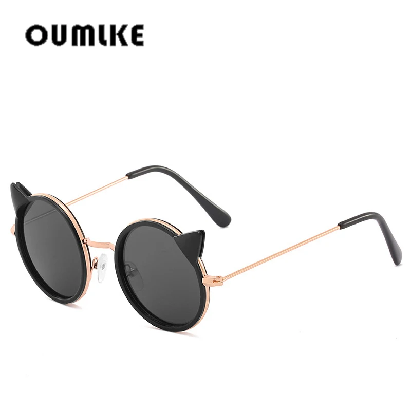 OUMLKE 2019 детские солнцезащитные очки для девочек брендовые Детские кошачий глаз