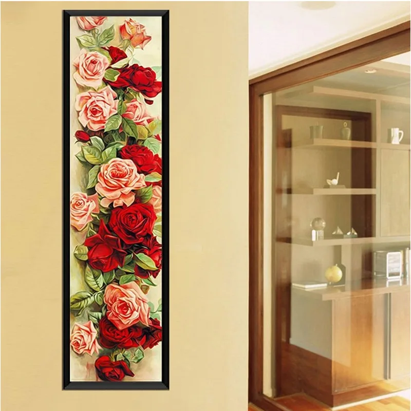 90*30 см модные DIY Рисование поделки романтические розы алмазная живопись вышивка