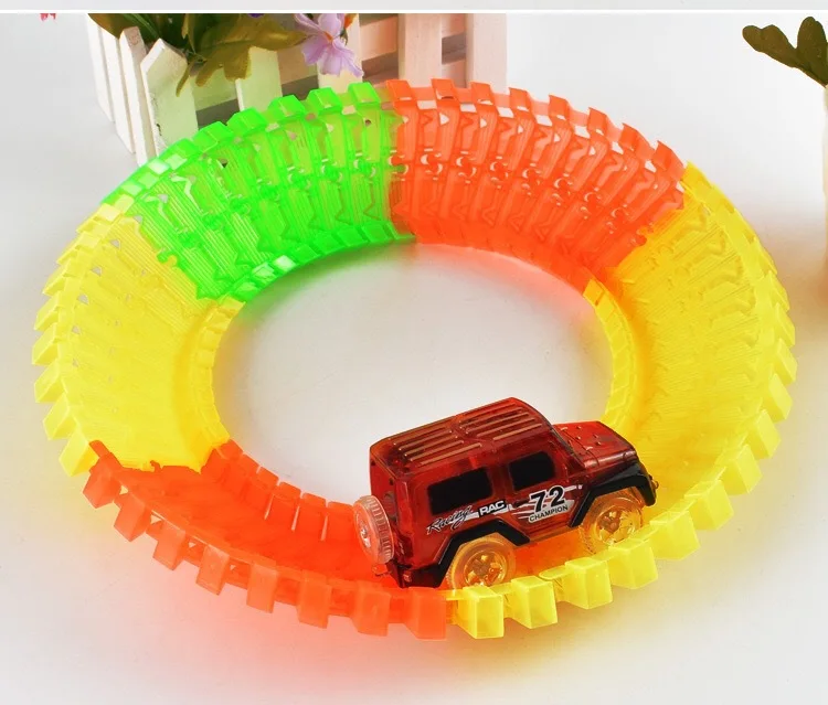 Diecast DIY игрушка головоломка американские горки трек электронная автомобиль