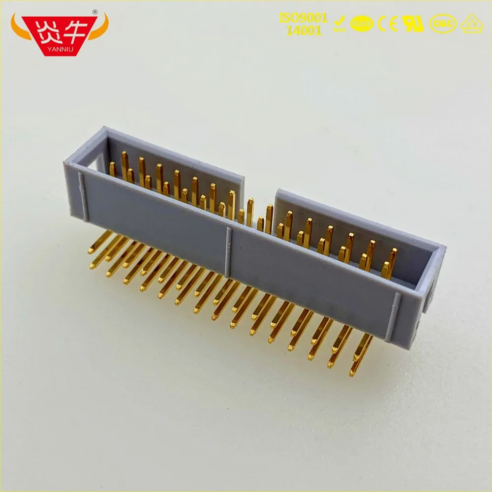 DC3 30P серый белый 30PIN IDC гнездо коробка 2 54 мм шаг заголовок правый угол соединитель