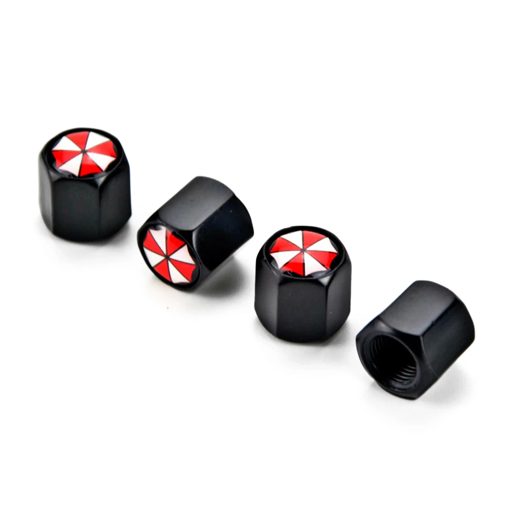 4 X автомобильные аксессуары Umbrella Corporation Металлические колпачки для клапанов