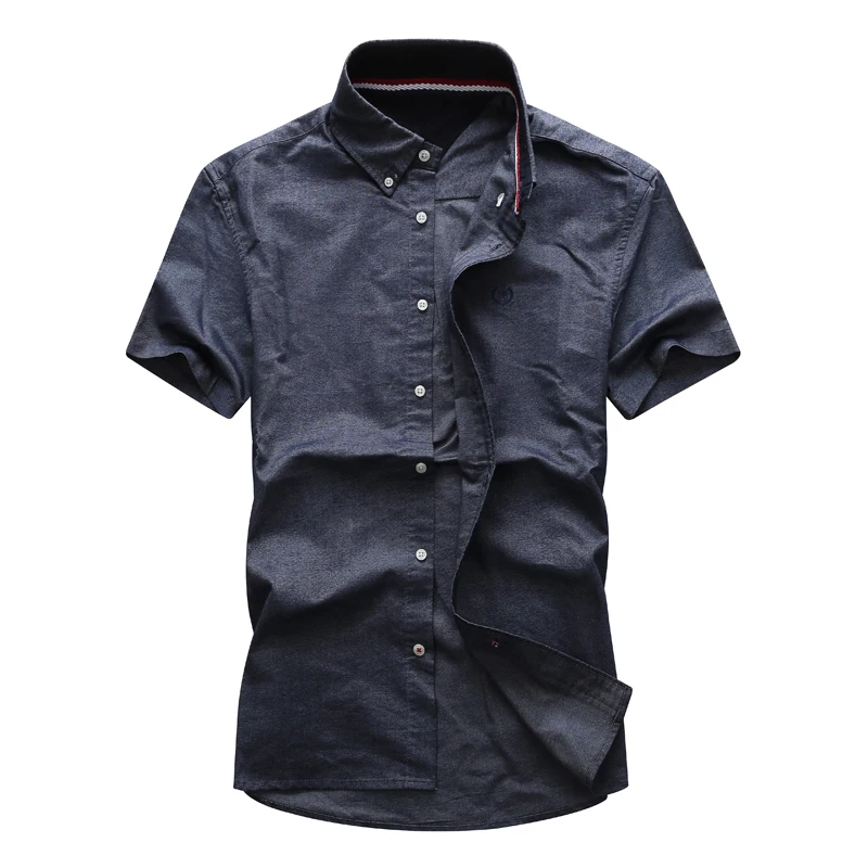 Летние мужские рубашка повседневные короткие рукава Мужские рубашки Camisas