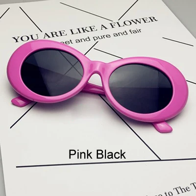 Pink Black Ralferty ретро овальные солнцезащитные очки модные солнцезащитные очки для мужчин и женщин Винтажные белые UV400 Солнцезащитные очки женские мужские очки - Цвет линз: Pink Black