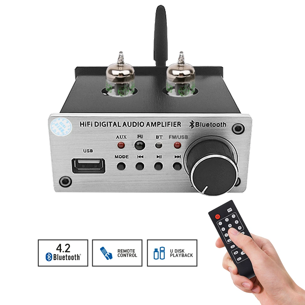 AIYIMA Bluetooth 5654 ламповый усилитель аудио Плата усилителя Hi Fi мощности звука MP3