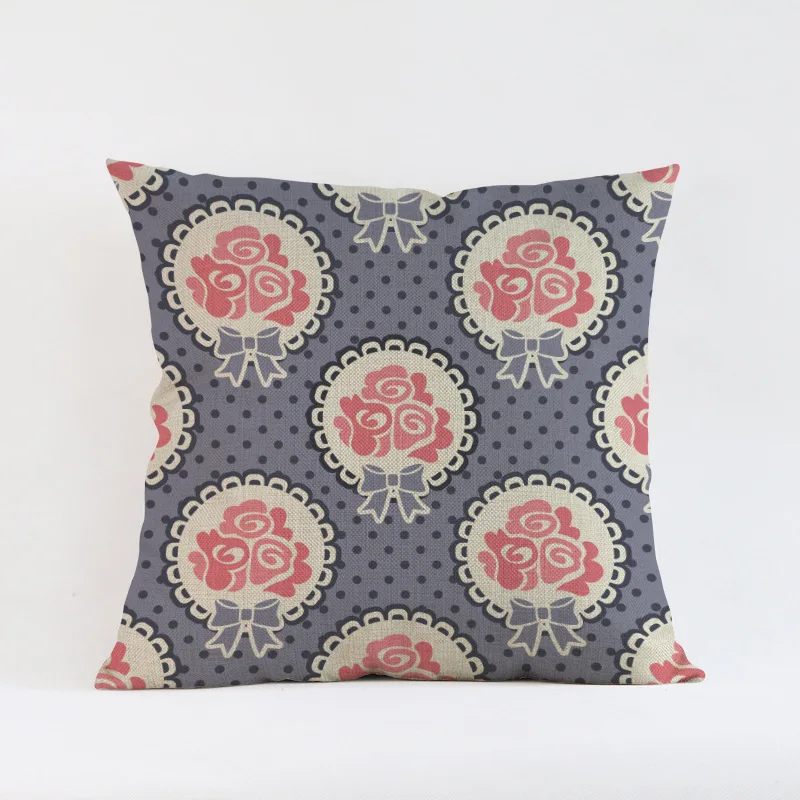 Квадратный чехол для подушки в скандинавском стиле с геометрическим рисунком