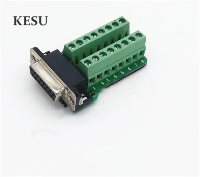 Высокое качество DB15 2 рядный D SUB VGA 15pin 15 контактный Женский Мужской адаптер Jack