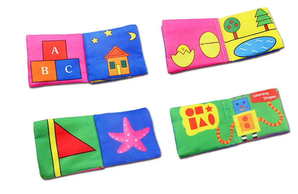 Новая детская мягкая ткань развитие интеллекта познавание книжки|baby cloth book|cloth book