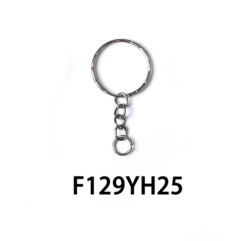REGELIN 25/30mm Polished Silver Color Keyring Keychain Split Ring with Short Chain Key Rings Women Men DIY Accessories | Украшения и