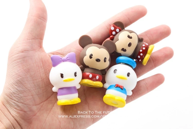 Disney Микки Маус Стич Винни Пух 10 шт./компл. 4 5 см фигурка осанка коллекция украшений