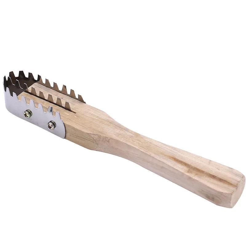 CTREE деревянная щетка для рыбьей кожи ручка из нержавеющей стали соскабливания