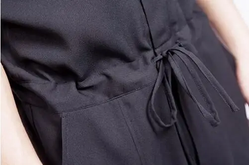 2017 новая мужская одежда рабочая комбинезон на заказ тонкий черный льняной карман