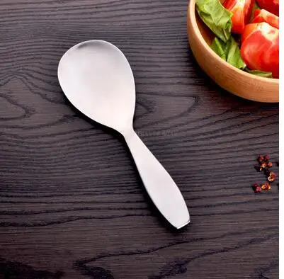 Ложка для риса из нержавеющей стали утолщенная домашняя большая ложка с длинной