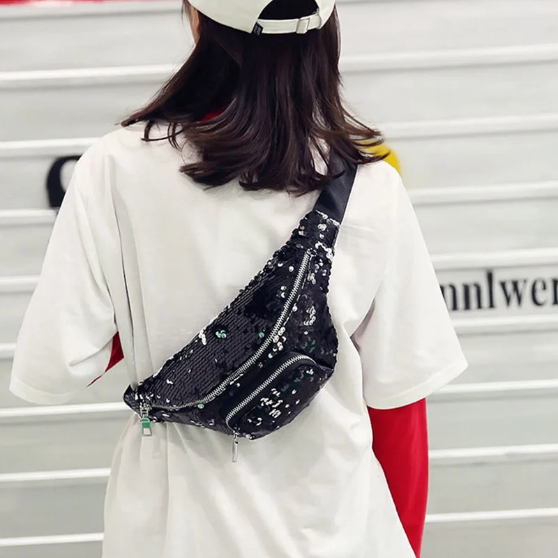 

New Fanny Pack Laser Waist Packs Heuptas Hip Bag Womens Waistband Banana Bags Money Phone Travel Waist Bag Holographic bolso