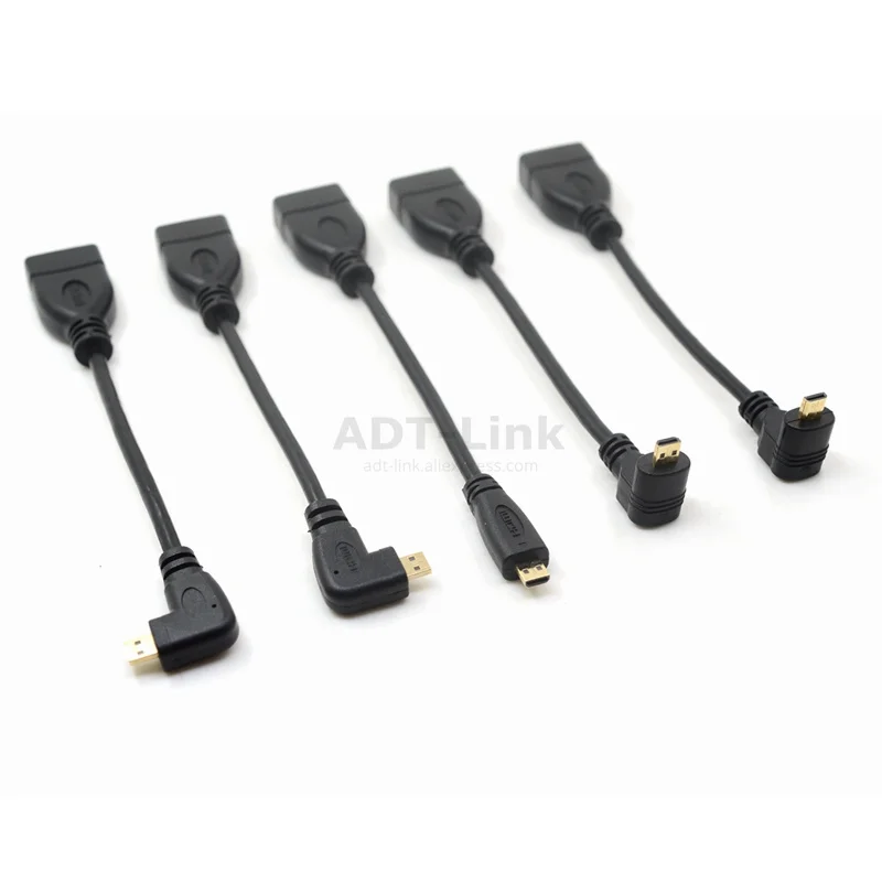 Вверх вниз правый левый Угловой Micro HDMI в фоторазъем 10 см для HDTV Тип D hdmi micro угол