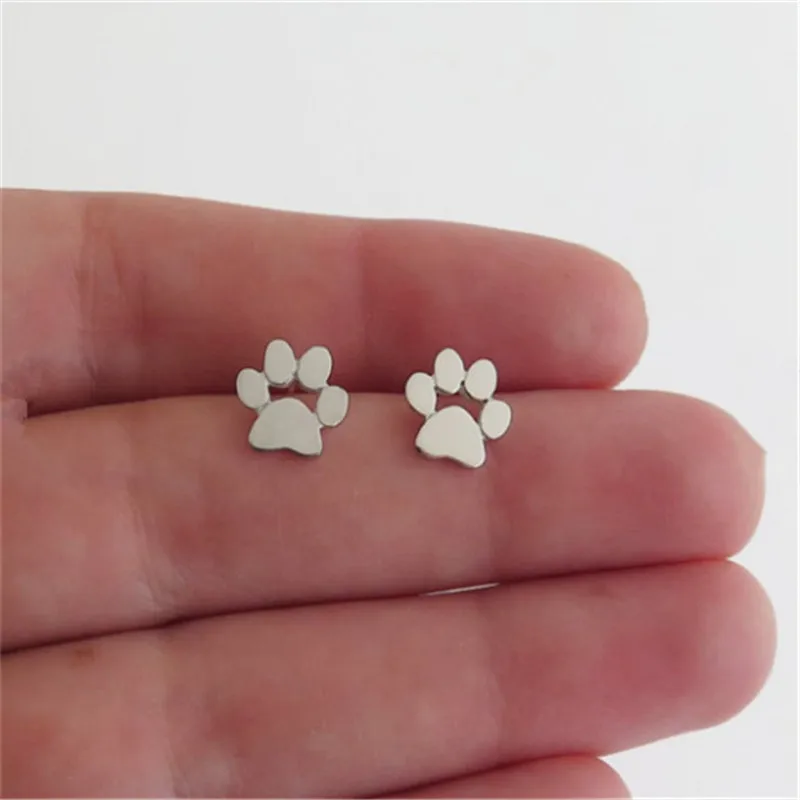 Серьги пусеты с собачьими/кошачьими лапами для детей любителей домашних