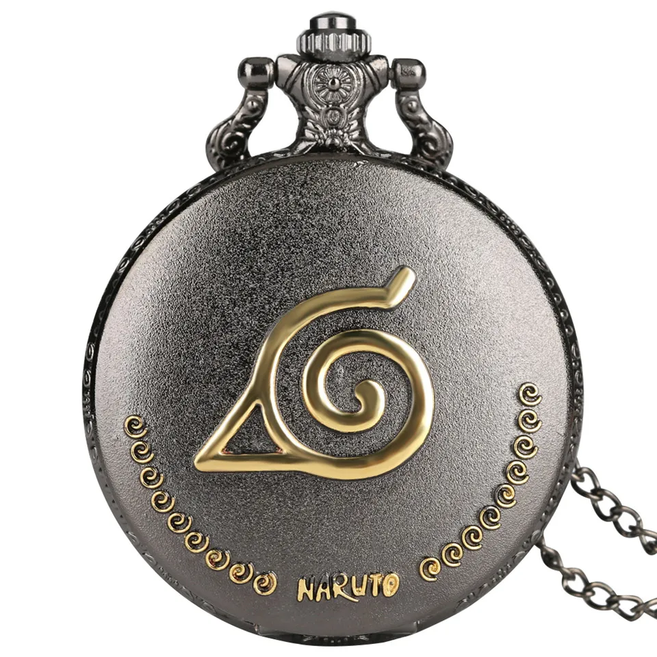 

Black Quartz Pocket Watch Necklace Japan Anime Theme Fob Watches Men Clock Gifts for Boys Children 2019 New Arrival