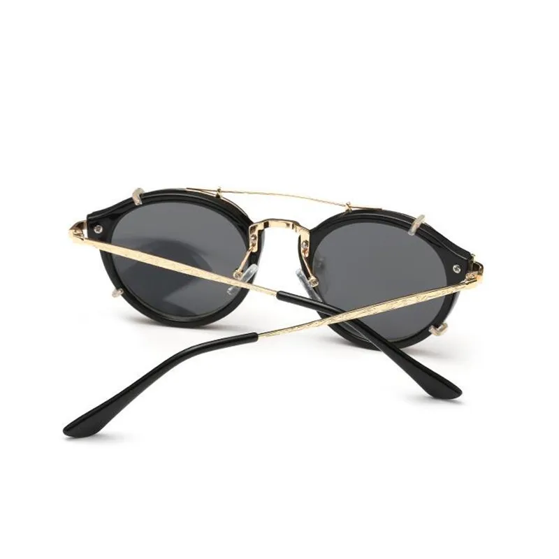 

KESMALL Clip On Sunglasses Women Men Vintage Google Sun Glasses UV400 Metal Frame Oculos De Sol Brand Design Eyewear YJ1016