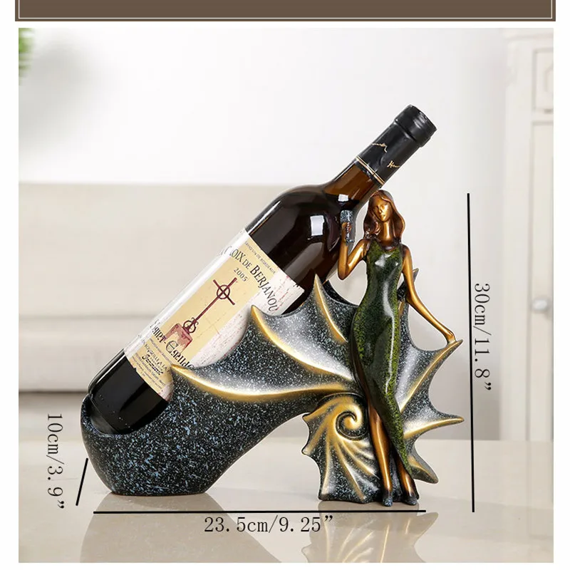 

Luxury Girl Wine Rack Resin Crafts Home Decoration Christmas Birthday Gift Bedroom Living Room Office Hotel Ornament Crafts