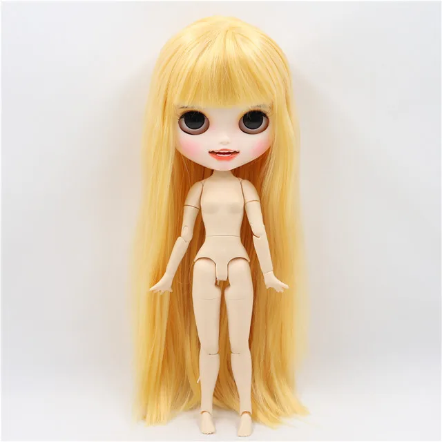 naked doll ICY factory шарнирная кукла blyth toy индивидуальные лица 30 см пользовательские куклы белая кожа сустава тела матовое лицо с зубами брови - Цвет: naked doll