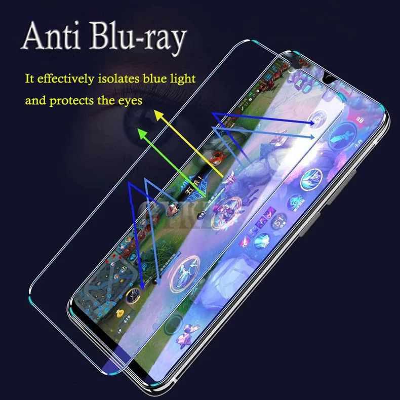 GYKZ2pcs полноэкранное закаленное стекло для huawei P30 lite P30 анти Blu-Ray полное покрытие Защитная стеклянная пленка для Huaiwe P30 lite